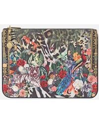 CAMILLA - Small Canvas Clutch Leotigra Land - Lyst