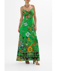 Camilla eBoutique - Tie Front Cut Out Maxi Dress Good Vibes Generation - Lyst