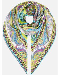 CAMILLA - Large Crystalled Silk Square Scarf Magic Carpet Ride - Lyst