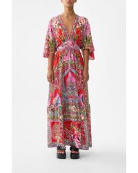 CAMILLA - Waisted Dress With Hem Ruffle - Lyst