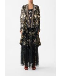 CAMILLA - Cropped Sleeve Layer With Waist Tie Flamenco Folklore - Lyst