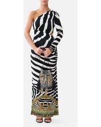 CAMILLA - Tie Top Bucket Bag With Tassels Zig Zag Zoo - Lyst