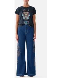 CAMILLA - Slim Fit Round Neck T-Shirt Butterfly Bohemia - Lyst