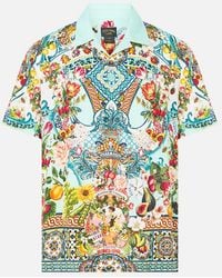 CAMILLA - Short Sleeve Camp Collared Shirt Magic Of The Mercado - Lyst