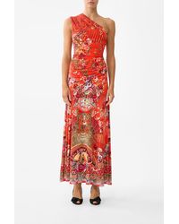 CAMILLA - Gathered Jersey One Shoulder Dress - Lyst