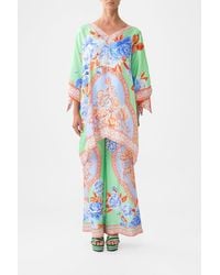 CAMILLA - Tie Sleeve Short V Neck Kaftan Topkapi Pop - Lyst
