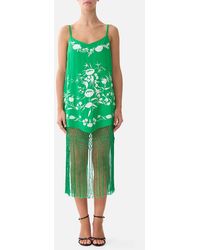 CAMILLA - Relaxed Mini Dress With Fringing Sacromonte Señorita - Lyst