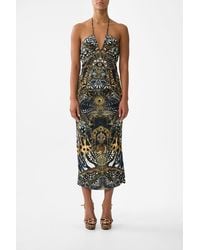 CAMILLA - Cut Out Sleeveless Jersey Halter Neck Dress - Lyst
