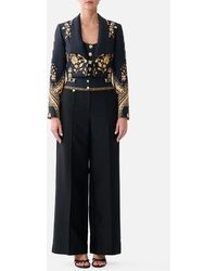 CAMILLA - Tailored Pant With Waist Button Detail Taurus Rising - Lyst