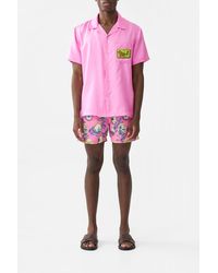 CAMILLA - Short Sleeve Camp Collared Shirt Salty Splendour - Lyst