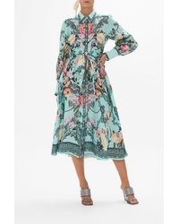CAMILLA - Waist Tie Shirt Dress Petal Promise Land - Lyst