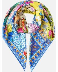 CAMILLA - Large Crystalled Silk Square Scarf Sultanahmet Summer - Lyst