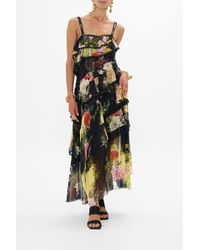 CAMILLA - Asymmetric Spliced Lace Dress Adorned - Lyst