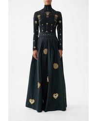 CAMILLA - Belted Taffeta Maxi Skirt Amulets And Alchemy - Lyst