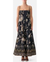 CAMILLA - Corset Dress With Long Flared Skirt Flamenco Folklore - Lyst