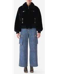 CAMILLA - Faux Fur Bomber With Pocket Details Fiesta, Siesta, Repeat - Lyst
