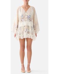 CAMILLA - Relaxed Short Dress With Dropped Waist Laced With Love - Lyst