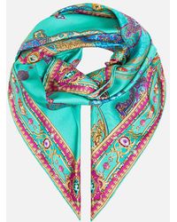 CAMILLA - Printed Silk Twill Square Scarf The Concubines Corridor - Lyst
