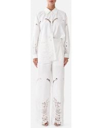 CAMILLA - Wide Leg Waisted Pant Dandelion Skies - Lyst