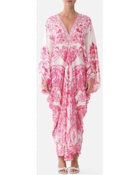CAMILLA - T Shape Long Kaftan Livin La Vida Rosa - Lyst