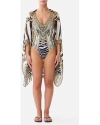 CAMILLA - Silk Chiffon Shrug Zig Zag Zoo - Lyst