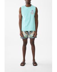 CAMILLA - Relaxed Fit Tank With Silk Contrast Back Folk Afloat - Lyst