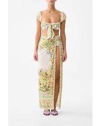 CAMILLA - Long Sarong With Gathered Tab And Leg Split The Call Of Catalonia - Lyst