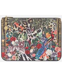 CAMILLA - Small Canvas Clutch Leotigra Land - Lyst