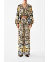 CAMILLA - Button Front Lounge Pant Sevillian Style - Lyst