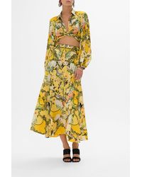 CAMILLA - Panelled Flared Long Skirt Paths Of - Lyst
