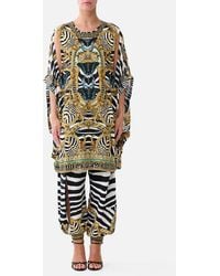 CAMILLA - Draped Split Sleeve Top Zig Zag Zoo - Lyst