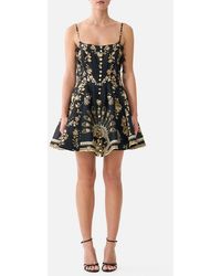 CAMILLA - Corset Dress With Short Flared Skirt Taurus Rising - Lyst