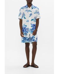 CAMILLA - Short Sleeve Oversized Shirt A Ceramic Garden - Lyst