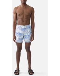 CAMILLA - Mid Length Boardshort With Fixed Waist The Hum Of The Alhambra - Lyst