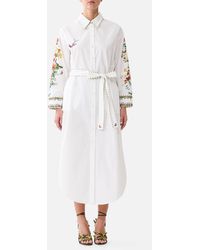CAMILLA - Shirt Dress With Back Button Detail Art For The Empress - Lyst