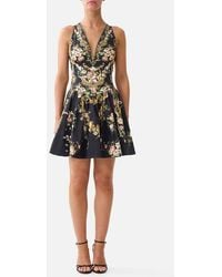 CAMILLA - Corset Waist Mini Dress Versailles Or Die - Lyst