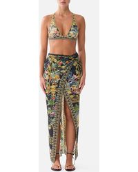 CAMILLA - Long Sarong W Gathered Bar Trim Palace Zoology - Lyst