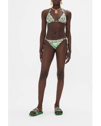 CAMILLA - Soft Tie Tri Bikini With Trims Porcelain Dream - Lyst