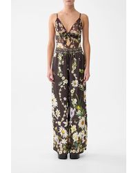 CAMILLA - Scalloped Edge Triangle Bodysuit With Bow Front Dish It, Daisy - Lyst