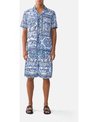 CAMILLA - Baggy Long Walk Short With Elastic Waist A Tiled Wonderland - Lyst
