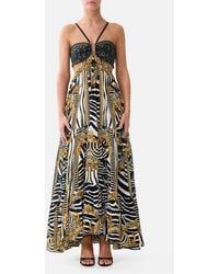 CAMILLA - Gathered Cut Out Dress Zig Zag Zoo - Lyst
