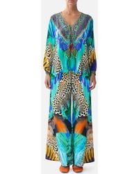 CAMILLA - Lace Up Blouse Jungle Flight - Lyst