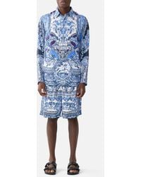 CAMILLA - Long Sleeve Hidden Placket Shirt A Tiled Wonderland - Lyst
