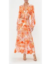 CAMILLA - Panelled Flared Long Skirt Dragon Mother - Lyst