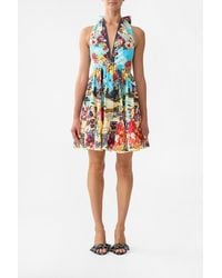 CAMILLA - Ruffle Hem Halter Short Dress Bathing Bombshell - Lyst