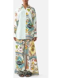 CAMILLA - Long Sleeve Oversized Shirt With Pocket Magic Of The Mercado - Lyst