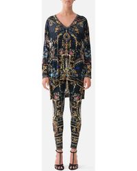 CAMILLA - Side Split Jersey Tee Night Garden - Lyst
