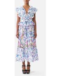 CAMILLA - Waisted Midi Dress With Ruffle Details All About That Lace - Lyst