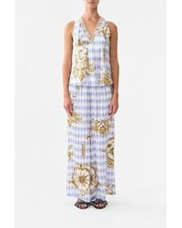 CAMILLA - V Neck Top With Knot Back Throne Games - Lyst
