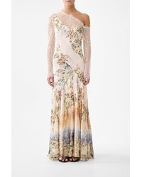 CAMILLA - Lace Splice One Shoulder Dress Twilight - Lyst